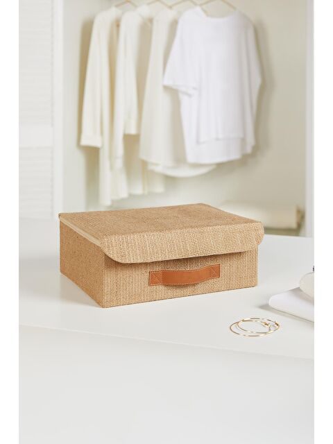 Ocean Home Textile Çekmece İçi Jüt Kapaklı Kutu 30 x 23 x 11 cm - S000091809-19928