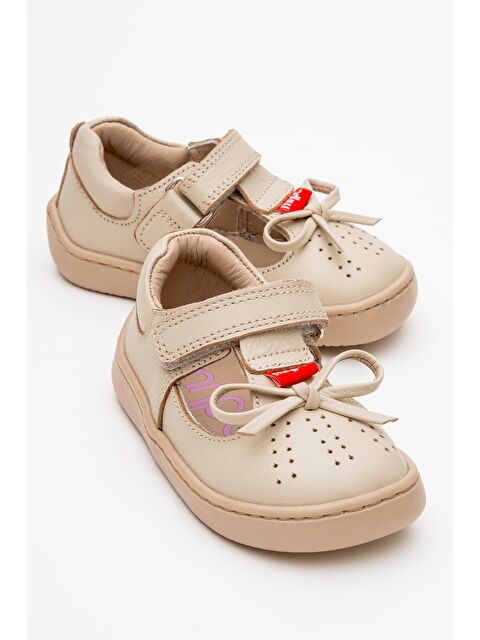 Mnpc Kız Çocuk Bej Hakiki Deri Günlük Babet - S000400641-19928