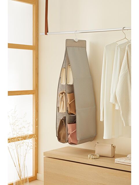 Ocean Home Textile Bölmeli Gri Balıksırtı Çanta Düzenleyici 30 x 97 cm - S000127946-20600