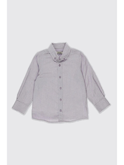 Panço Erkek Çocuk Basic Lila Oxford Gömlek - S000259209-17878