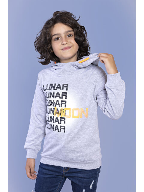Toontoykids Erkek Çocuk Kapüşonlu Baskılı Sweatshirt - S000417571-74
