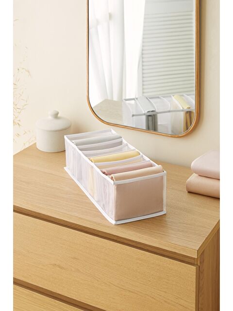 Ocean Home Textile 8 Bölmeli Beyaz Renk File Çekmece Düzenleyici 17 x 41,5 x 12 cm - S000091323-20063