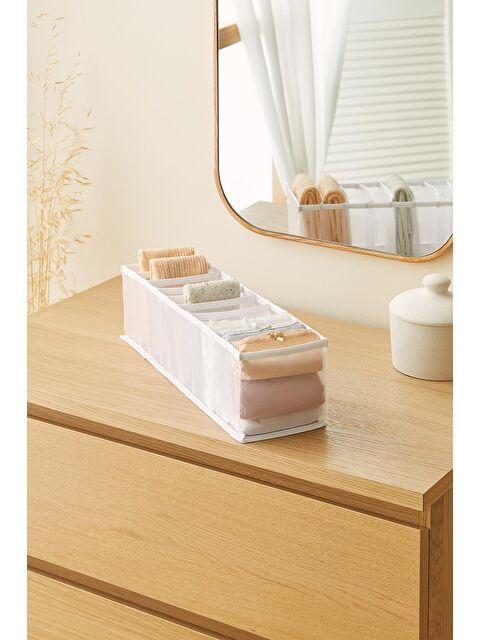 Ocean Home Textile 10 Bölmeli Beyaz Renk File Çekmece Düzenleyici 11 x 41,5 x 12 cm - S000091999-20063