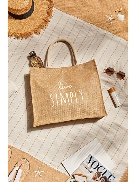 Ocean Home Textile Live Sımply Jüt Çanta 42 x 12 x 35 cm - S000091881-19928