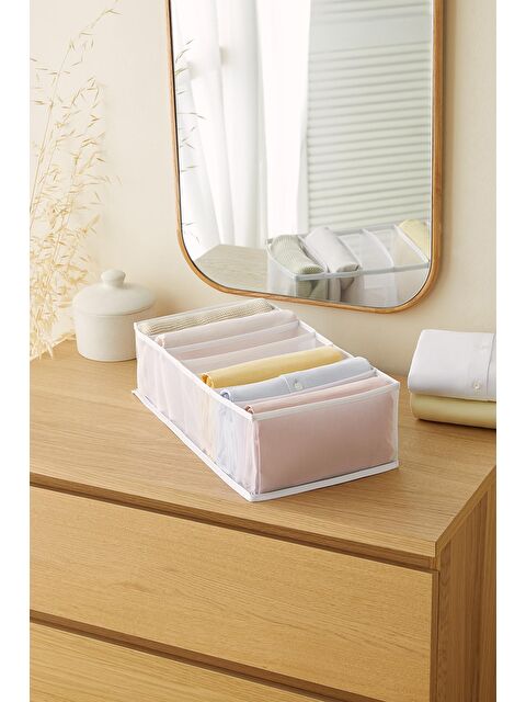 Ocean Home Textile 7 Bölmeli Beyaz Renk File Çekmece Düzenleyici 22 x 41,5 x 12 cm - S000091998-20063