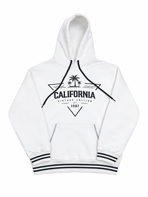 Modanino Erkek Çocuk 3 İplik Kapüşonlu Kanguru Cepli Ribana Detaylı Sweatshirt 12330 - S000464845-20063