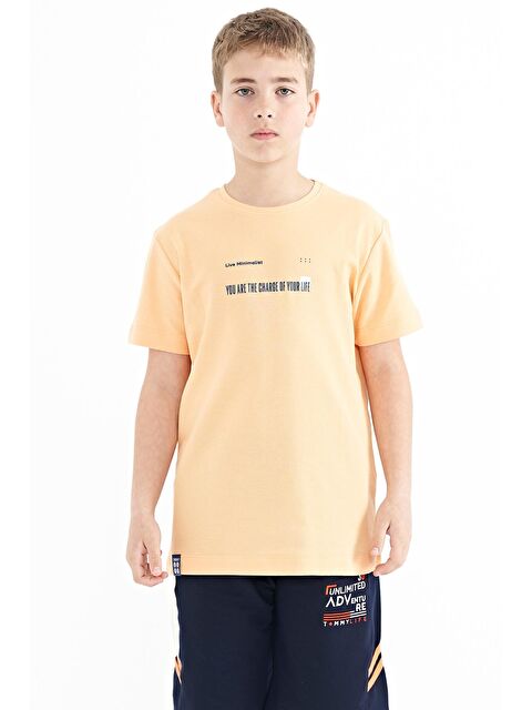 Tommylife Kavun Içi Baskı Detaylı O Yaka Standart Kalıp Erkek  Çocuk Tişört - 11117 - S000031027-20008