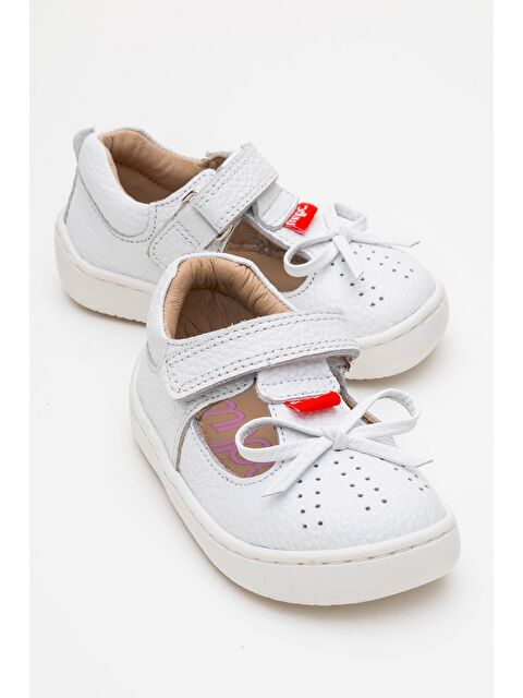 Mnpc Kız Çocuk Beyaz Hakiki Deri Günlük Babet - S000400641-20063