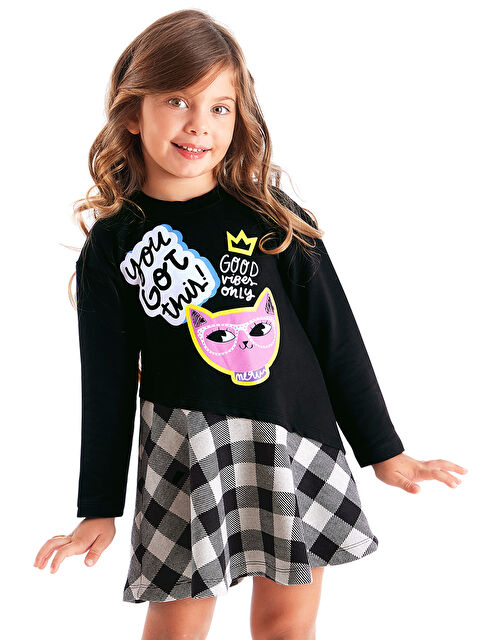 MSHB&G Havalı Kedi Kız Çocuk Elbise - S000008217-19351