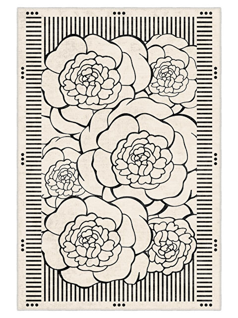 Homefesto Modern Dekoratif Yıkanabilir Kaymaz Taban Halı – İnce, Yumuşak Salon Halısı, Mutfak Halısı ve Yolluk - S000442190-19966