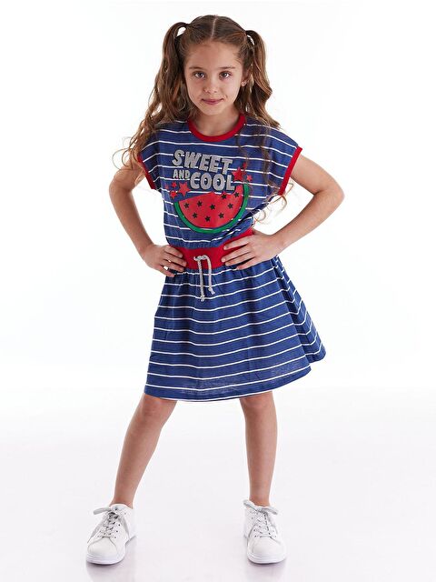 MSHB&G Cool Melon Çizgili Kız Çocuk Elbise - S000005648-21164