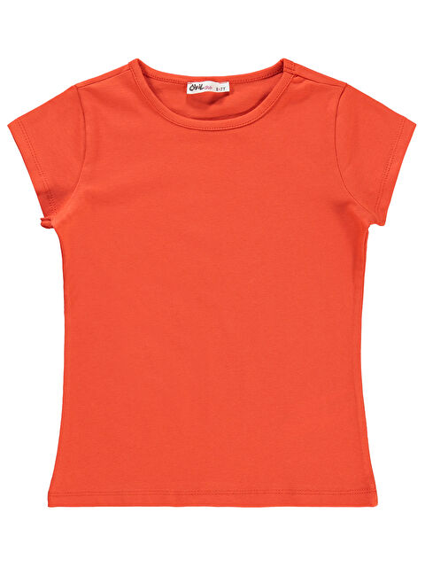 Civil Girls Kız Çocuk Tişört 6-9 Yaş Koyu Oranj