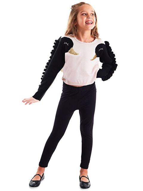 MSHB&G Kuğu Kız Çocuk Triko Kazak - S000005663-23173