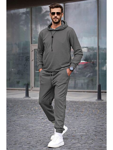 Madmext Füme Kapüşonlu Basic Eşofman Takımı 5908 - S000031625-33408