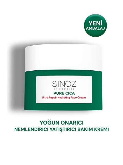 Sinoz Pure Cica Yoğun Onarıcı Nemlendirici Bakım Kremi 50 ML Tahriş Olmuş Hasarlı Ciltler için - S000032620-26865