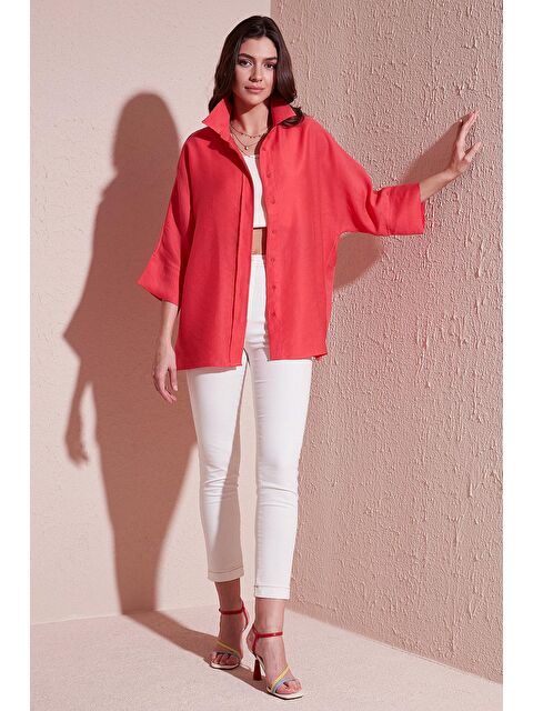 Lela Truvakar Kol Oversize Yazlık Gömlek 514344036 - S000008361-19963