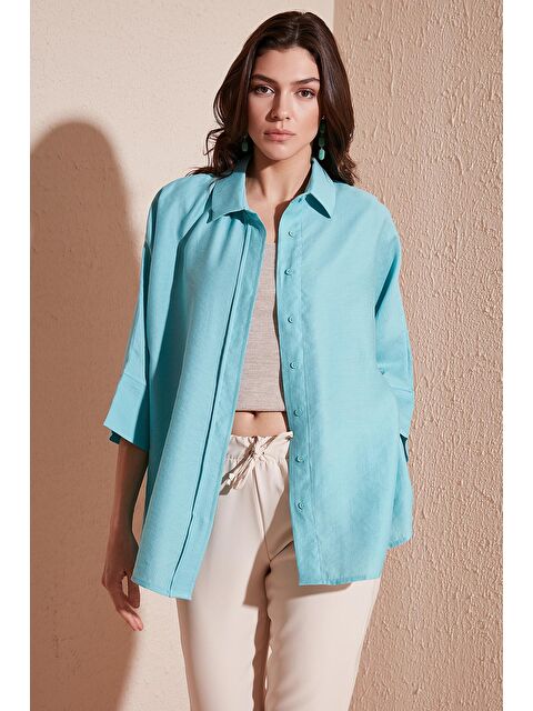 Lela Truvakar Kol Oversize Yazlık Gömlek 514344032 - S000008360-20055