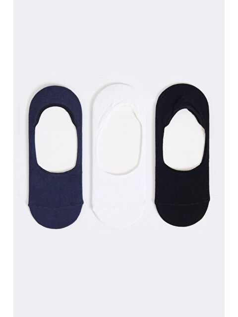 Katia And Bony 3'lü Paket Kadın Basic Görünmez Çorap Siyah/Beyaz/Lacivert - S000133461-39