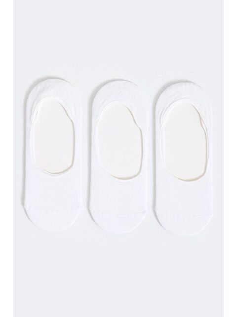 Katia And Bony 3'lü Paket Kadın Basic Görünmez Çorap Beyaz/Beyaz/Beyaz - S000133461-20063