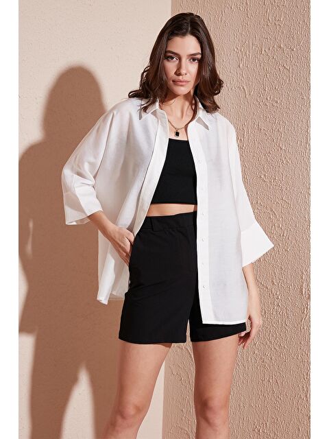 Lela Truvakar Kol Oversize Gömlek 51434402 - S000008363-20063