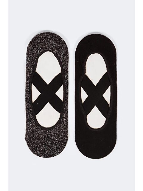 Katia And Bony 2'li Paket Asta Yoga Kadın Çorap Siyah / Simli Siyah - S000133469-19351