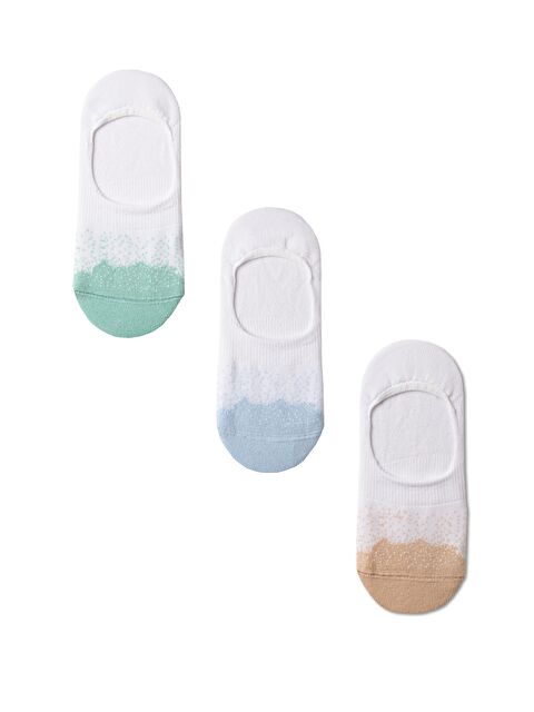 Katia And Bony 3'lü Paket Kadın Önü Renkli Nokta Detaylı Babet Çorap - S000219967-37384