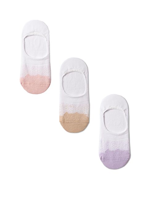 Katia And Bony 3'lü Paket Kadın Önü Renkli Nokta Detaylı Babet Çorap - S000219967-18194