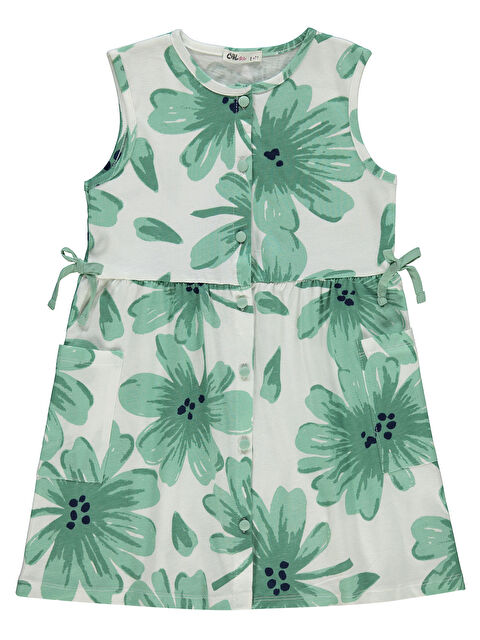 Civil Girls Kız Çocuk Elbise 6-9 Yaş Çağla Yeşili