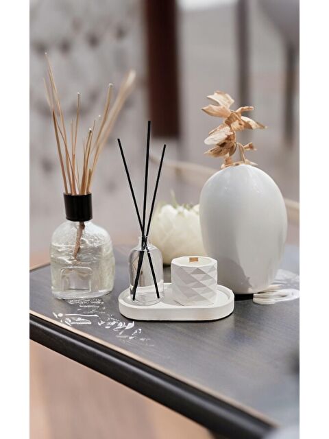 Havalı Tasarım 2'Li Mum ve Fresh Oda Kokusu Standlı Set & Oda Kokusu & Dekoratif Mum - S000210770-20063