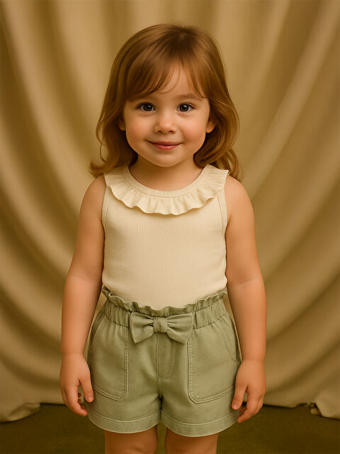 Civil Girls Kız Çocuk Tişört 2-5 Yaş Ekru