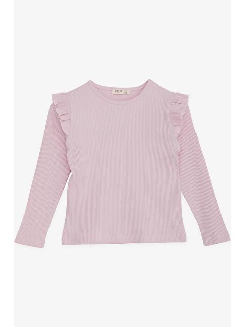 Breeze Kız Çocuk Uzun Kollu Bluz Fırfırlı Pembe (8-14 Yaş) - S000022130-20024