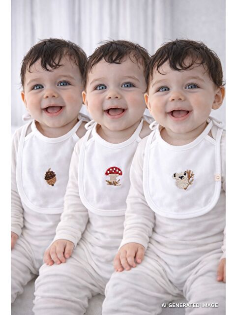 Oh La La Koala For Little Ones 3'lü Biyeli Bebek Önlüğü 0-3 Ay - S000424527-37243