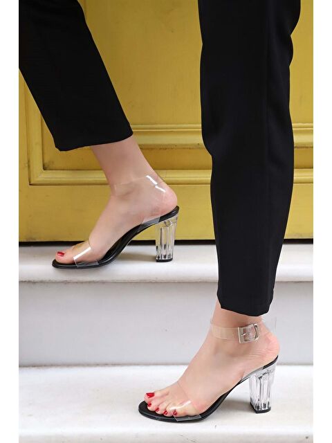 TRENDBU Kadın Şeffaf Topuklu Ayakkabı - S000092144-19351