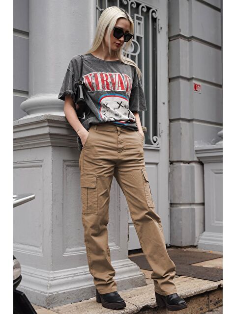 Madmext Camel Cep Detaylı Kargo Pantolon Mg1602 - S000030958-20472