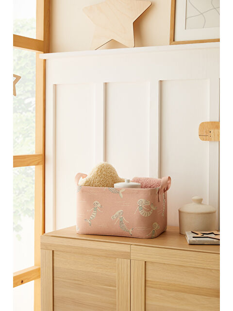 Ocean Home Textile Çocuk Odası Deniz Kızı Sepet 30 x 21 x 18 cm - S000282338-20024