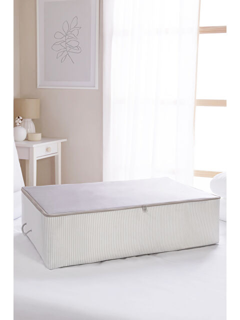 Ocean Home Textile Mega Boy Gri Çizgili Stuff & Things Baza Altı Hurç 74 x 46 x 22 cm - S000090775-20600