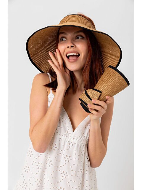 Luminos Butik Camel Tepesi Açık Hasır Vizör Şapka Hsr2077 - S000204276-4557