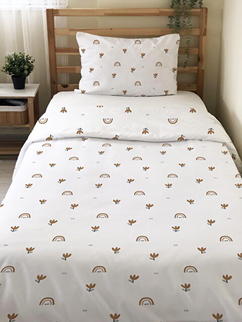 Evmila Minik  desen çift taraf baskılı tek kişilik nevresim seti  160x220 cm - S000071792-23173