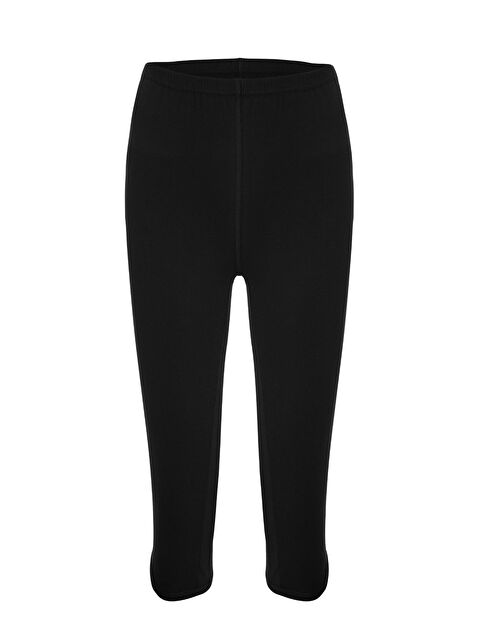 Tolin Kadın Pamuklu Düz Renk Biyeli Paça Detaylı Kapri Tayt 426 - S000075210-19351