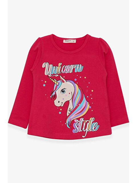 Breeze Kız Çocuk Uzun Kollu Tişört  Fuşya (2-4 Yaş) - S000070356-18686