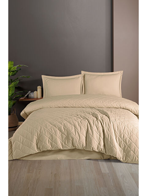 Nordqueen Ranforce %100 Pamuk Tek Kişilik Dört Mevsim Kapitoneli Nevresim Takımı Etta - S000364468-19928