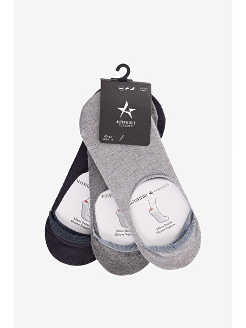 Altınyıldız Classics Erkek Antrasit-Gri 3'lü Babet Çorap