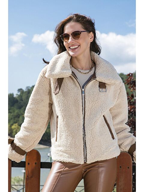 Lela Regular Fit Kemer Detaylı Cepli Suni Kürk Mont 497Fulya - S000000492-19965