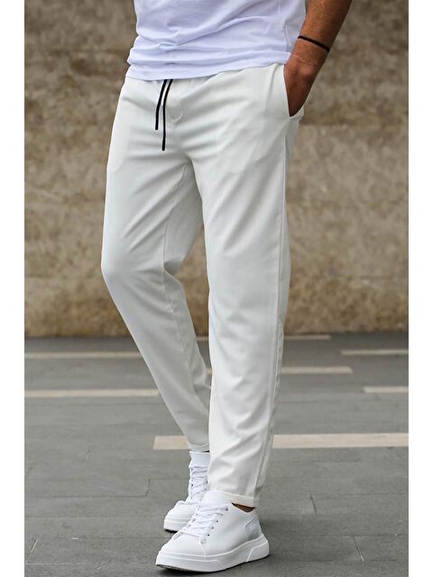 Madmext Beyaz Jogger Pantolon 4242 - S000031659-20063