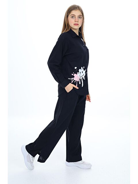 angelos Kız Çocuk Gömlekli Alt-Üst Takım 8-14 Yaş Lx311 - S000130154-19351