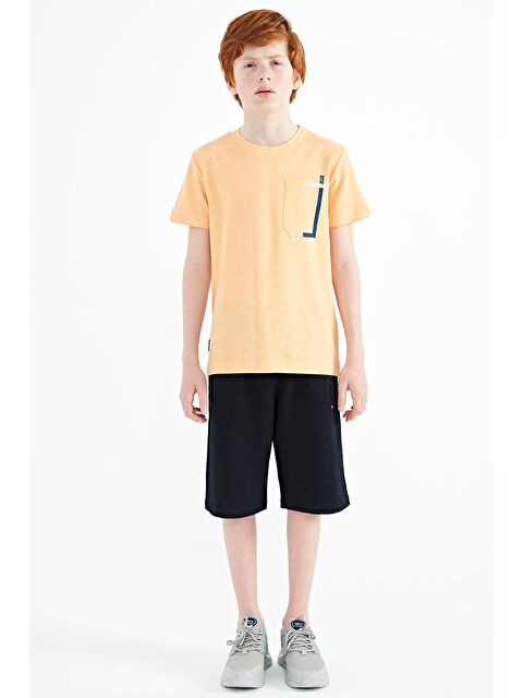 Tommylife Kavun Içi Cep Detaylı O Yaka Standart Kalıp Erkek Çocuk Tişört - 11120 - S000030972-20008