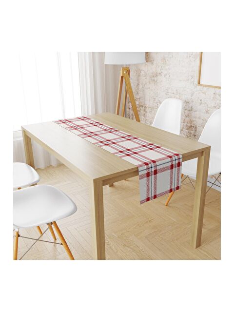 Evmila Beyaz Kırmızı Desen Runner Llrn 74 40x140 cm - S000088253-23173