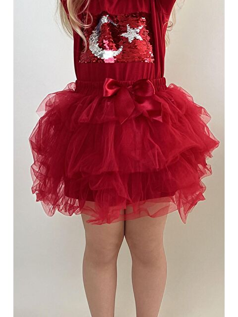 Breeze Kız Çocuk Tütü Etek Fiyonklu Kırmızı (4-8 Yaş) - S000166749-20045