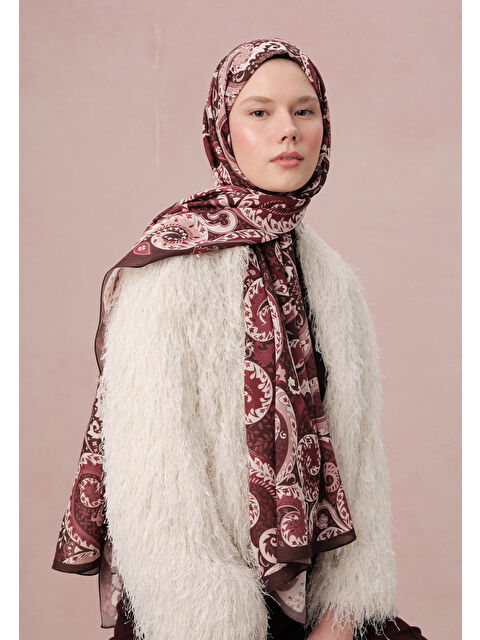 Fresh Scarfs Asenath Desen Şal Fuşya