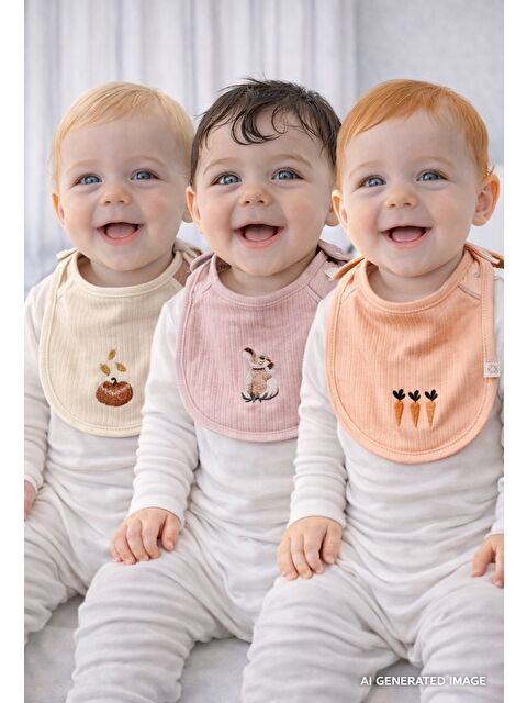 Oh La La Koala For Little Ones 3'lü Nakışlı Fular Mama Önlüğü - S000424531-37243